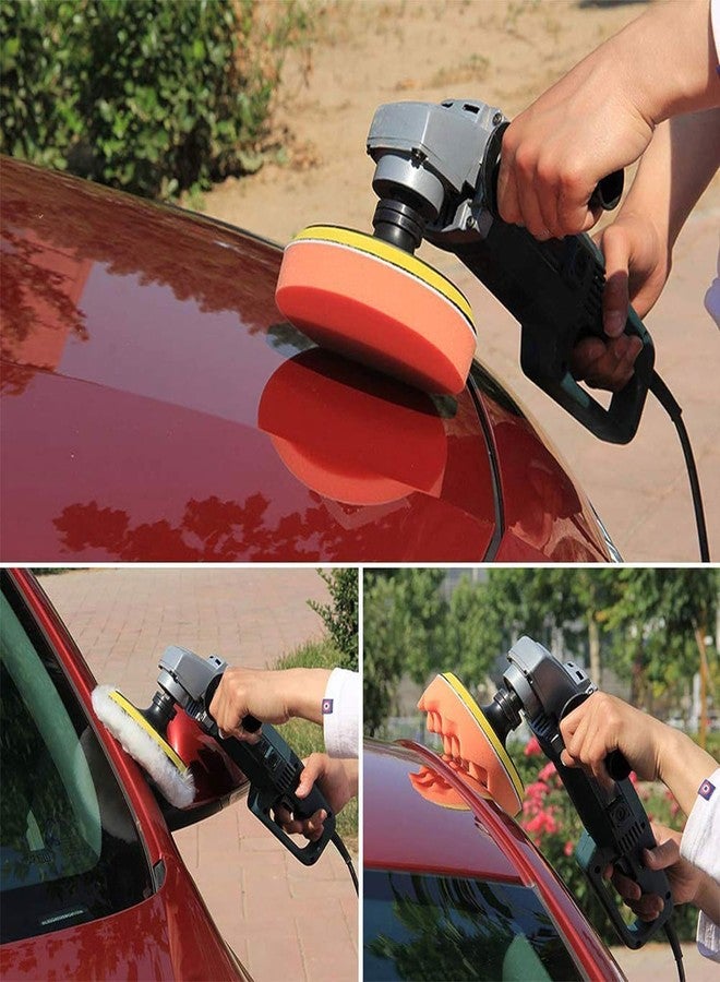 YUISI Car Foam Drill 4-Inch Polishing Pads Kit, Compound Automotive Polisher Car Wash Cleaning Tools, Sealing Glaze, Foam Pads Of Drill Polisher Attachment (9Pcs) - Image 5